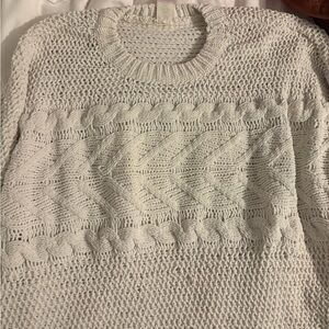 Garage Cream Cable Knit Sweater